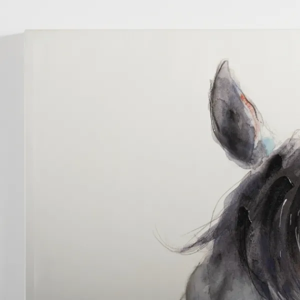 Canvas Art-Kirkland's Home Watercolor Horse Canvas Art Print Gray