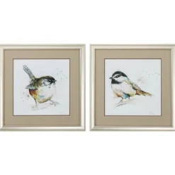 Framed Art-Kirkland's Home Watercolor Mountain Framed Art Prints, Set Of 2 White/Tan/Multi