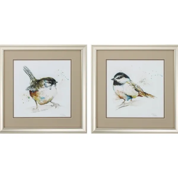 Framed Art-Kirkland's Home Watercolor Mountain Framed Art Prints, Set Of 2 White/Tan/Multi