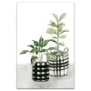 Canvas Art-Kirkland's Home Watercolor Plaid Vase Canvas Art Print, 20X30 In. Green/Black