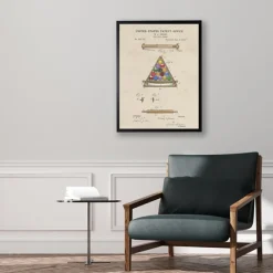Framed Art-Kirkland's Home Watercolor Pool Ball Frame Framed Art Print Tan