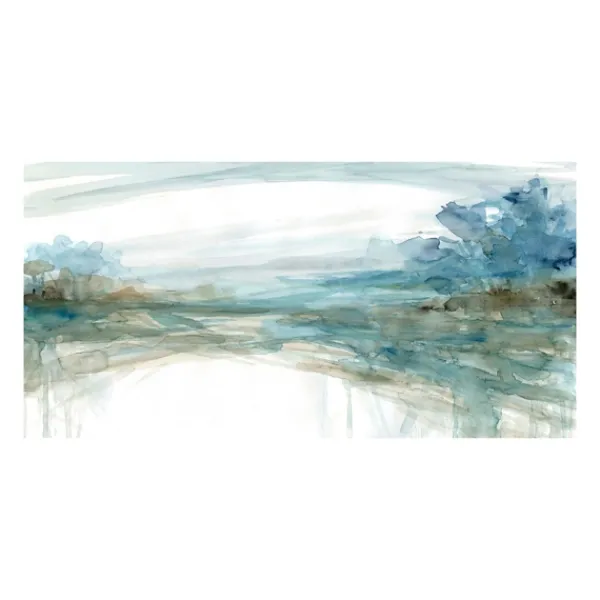Canvas Art-Kirkland's Home Watery Treeline Giclee Canvas Art Print Blue/White