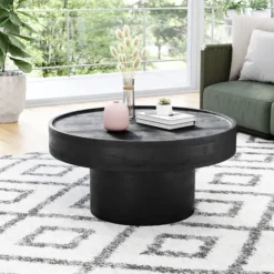 Coffee Tables-Kirkland's Home Watson Wood Coffee Table Black
