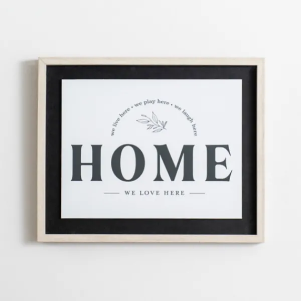 Wall Quotes & Signs-Kirkland's Home We Love Here Home Wall Plaque White/Gray/Black
