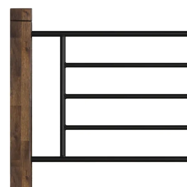 Beds & Headboards-Kirkland's Home Weathered Brown Farmhouse Queen Bed Black/Brown
