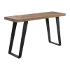 Console Tables-Kirkland's Home Weathered Oak And Metal Console Table Tan