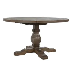 Dining Tables-Kirkland's Home Weathered Pine Wood Dining Table Brown