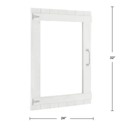 Decorative Mirrors-Kirkland's Home Weathered Wood Door Mirror, 24X32 In. Gray