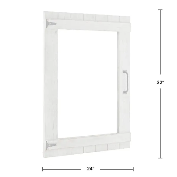 Decorative Mirrors-Kirkland's Home Weathered Wood Door Mirror, 24X32 In. Gray