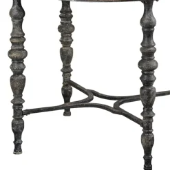 Accent & End Tables-Kirkland's Home Weathered Wood Top Rustic Metal Base Accent Table