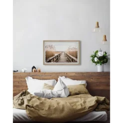 Framed Art-Kirkland's Home Weekend Vibes Framed Art Print Gray/Tan