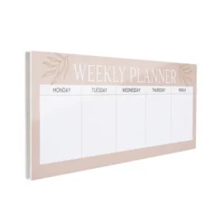 Memo & Chalkboards-Kirkland's Home Weekly Planner Acrylic Dry Erase Board Tan