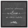 Wall Quotes & Signs-Kirkland's Home Welcome At This Table Black Framed Canvas Print Black/Gray