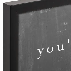 Wall Quotes & Signs-Kirkland's Home Welcome At This Table Black Framed Canvas Print Black/Gray