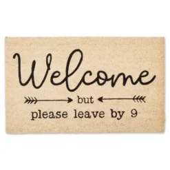Doormats-Kirkland's Home Welcome But Leave By Nine Doormat Tan/Black