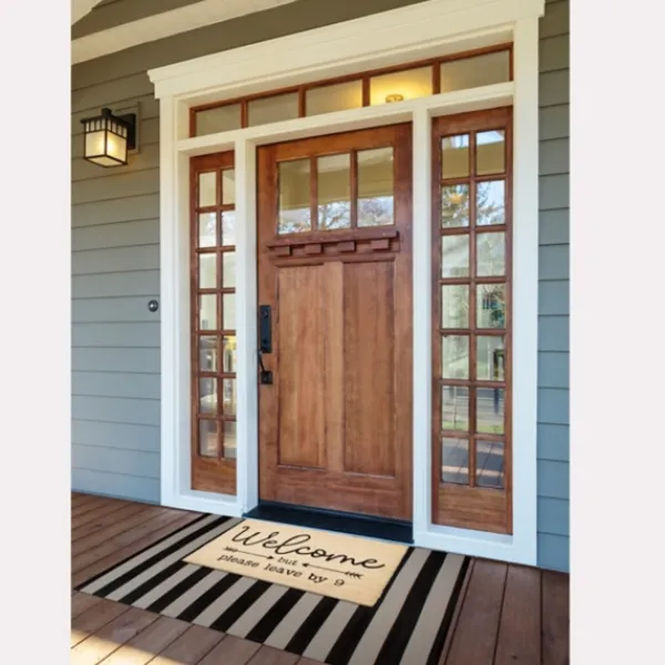 Doormats-Kirkland's Home Welcome But Leave By Nine Doormat Tan/Black