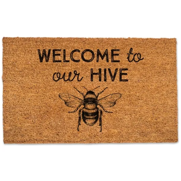 Doormats-Kirkland's Home Welcome To Our Hive Doormat Tan/Black