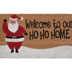 Doormats-Kirkland's Home Welcome To Our Ho Ho Home Doormat Red/Tan/White