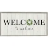 Wall Quotes & Signs-Kirkland's Home Welcome To Our Home Wreath Wall Plaque Ivory/Black