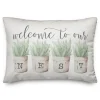 Pillows-Kirkland's Home Welcome To Our Nest Pillow Tan/White