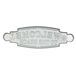 Wall Quotes & Signs-Kirkland's Home Welcome To The Beach Metal Wall Plaque White/Blue