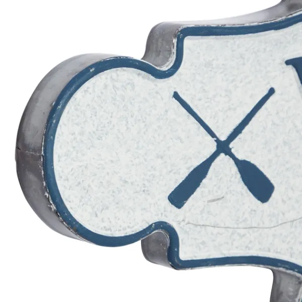 Wall Quotes & Signs-Kirkland's Home Welcome To The Lake Metal Wall Plaque White/Blue