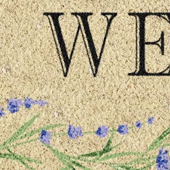 Doormats-Kirkland's Home Welcome With Lavender Doormat Tan/Purple