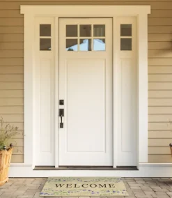Doormats-Kirkland's Home Welcome With Lavender Doormat Tan/Purple