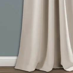 Curtains & Drapes-Kirkland's Home Wheat Back Tab Blackout Curtain Panel Set, 84 In. Tan