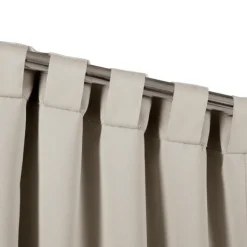 Curtains & Drapes-Kirkland's Home Wheat Back Tab Blackout Curtain Panel Set, 95 In. Tan