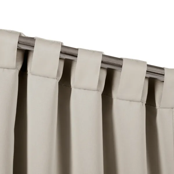 Curtains & Drapes-Kirkland's Home Wheat Back Tab Blackout Curtain Panel Set, 95 In. Tan