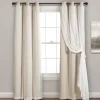 Curtains & Drapes-Kirkland's Home Wheat Curtain Panel Set With Overlay, 120 In. Ivory