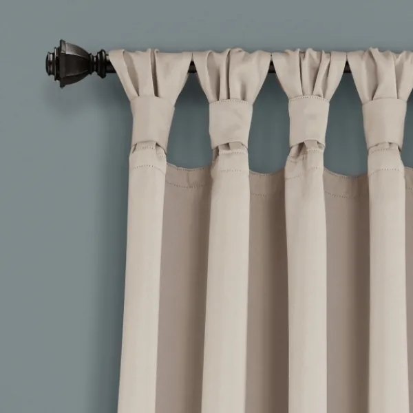 Curtains & Drapes-Kirkland's Home Wheat Knotted Curtain Panel Set, 84 In. Tan