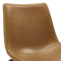 Bar Stools & Counter Height Stools-Kirkland's Home Whiskey Faux Leather Counter Stools, Set Of 2 Brown