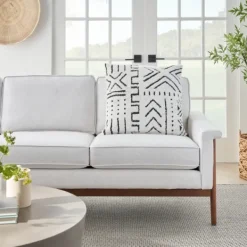 Pillows-Kirkland's Home White And Black Tufted Geo Throw Pillow White/Black