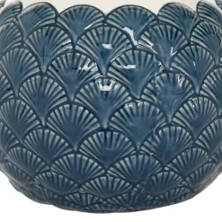 Vases-Kirkland's Home White And Blue Coastal Ceramic Vase, 8 In. White/Blue