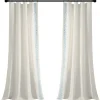 Curtains & Drapes-Kirkland's Home White And Blue Embroidered Curtain Panel, 84 In. White/Blue