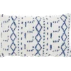 Pillows-Kirkland's Home White And Blue Tufted Geo Lumbar Pillow White/Blue