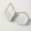 Wall Storage-Kirkland's Home White And Gold Metal Wall Pockets, Set Of 2