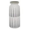 Vases-Kirkland's Home White And Gray Geometric Triangle Vase, 13 In. White/Gray