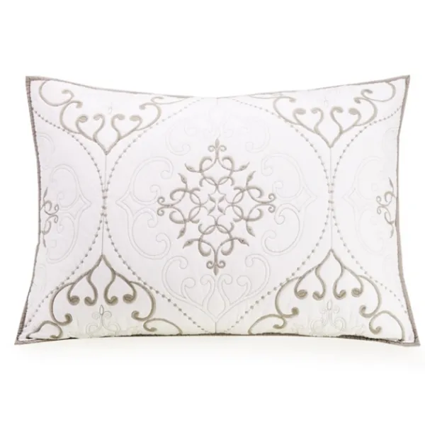 Quilts-Kirkland's Home White And Gray Pattern 3-Pc. King Quilt Set Gray/White