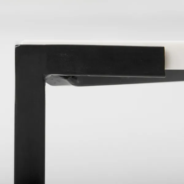 Coffee Tables-Kirkland's Home White And Onyx Marble Top Square Coffee Table