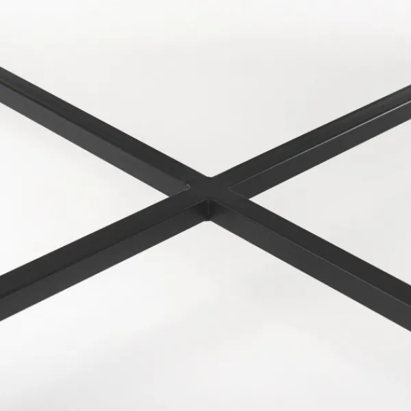 Coffee Tables-Kirkland's Home White And Onyx Marble Top Square Coffee Table