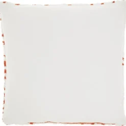 Pillows-Kirkland's Home White And Orange Tufted Geo Throw Pillow White/Orange