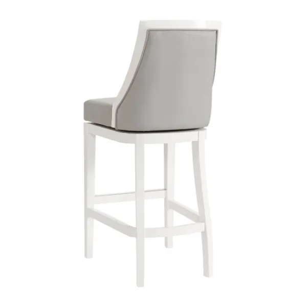 Bar Stools & Counter Height Stools-Kirkland's Home White And Swivel Bar Stool Gray