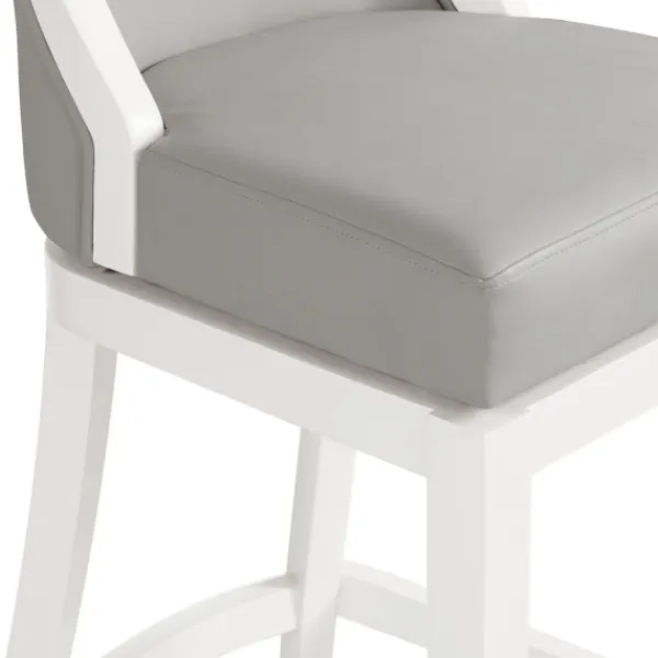 Bar Stools & Counter Height Stools-Kirkland's Home White And Swivel Bar Stool Gray