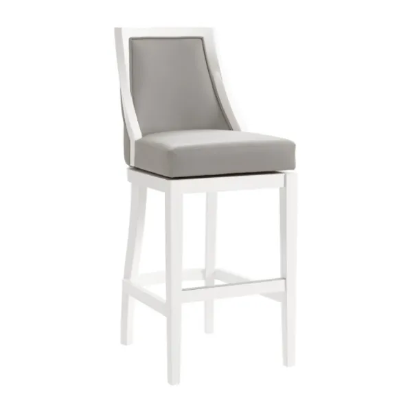 Bar Stools & Counter Height Stools-Kirkland's Home White And Swivel Bar Stools, Set Of 2 Gray