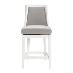 Bar Stools & Counter Height Stools-Kirkland's Home White And Swivel Counter Stool Gray