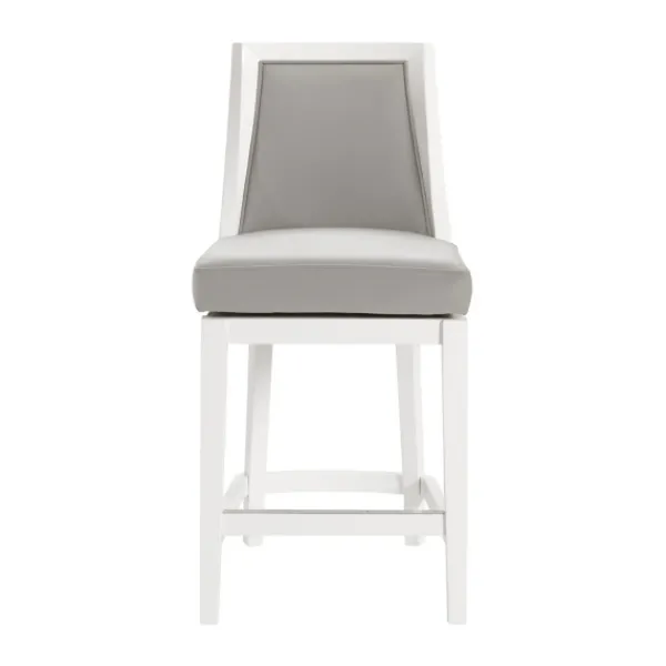 Bar Stools & Counter Height Stools-Kirkland's Home White And Swivel Counter Stool Gray