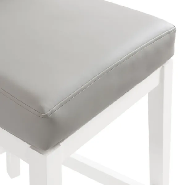 Bar Stools & Counter Height Stools-Kirkland's Home White And Swivel Counter Stool Gray